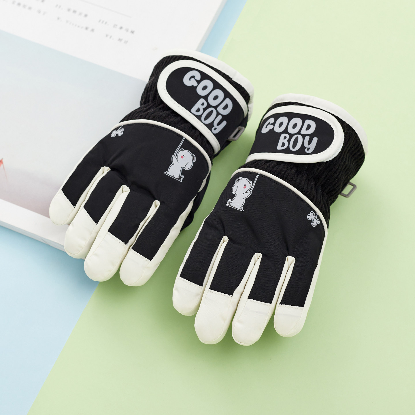 2-5岁儿童玩雪防水滑雪手套男女童卡通可爱加绒加厚保暖防风防寒,淘宝优惠券,粉丝福利购,淘宝优惠卷