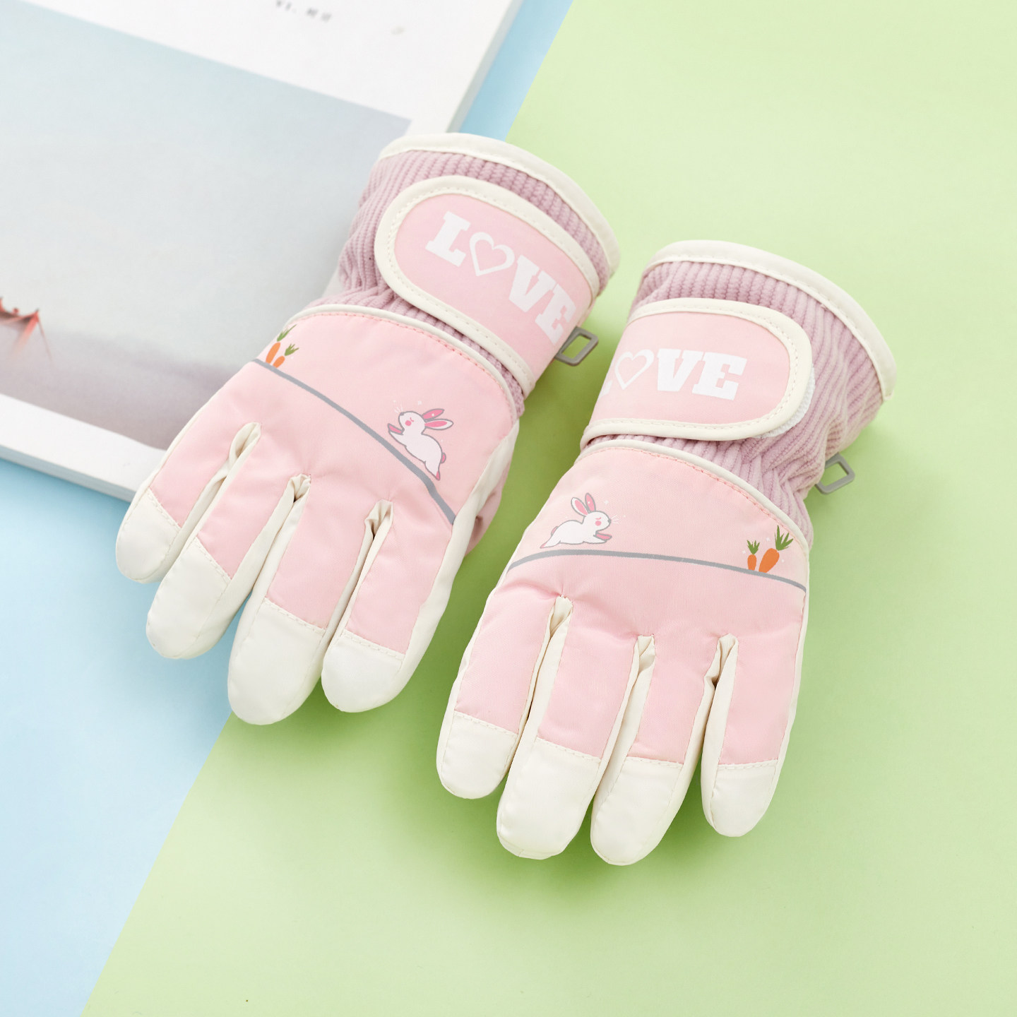 2-5岁儿童玩雪防水滑雪手套男女童卡通可爱加绒加厚保暖防风防寒,淘宝优惠券,粉丝福利购,淘宝优惠卷