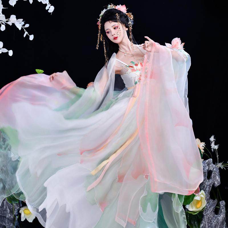 【荷月】如梦霓裳原创汉服女唐制诃子裙十二花神系列2025年春夏款,淘宝优惠券,粉丝福利购,淘宝优惠卷