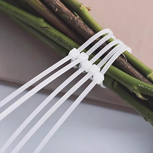 花中情白色塑料尼龙扎带鲜花包装花束材料绑扎带自锁式捆扎带花店 - 图1