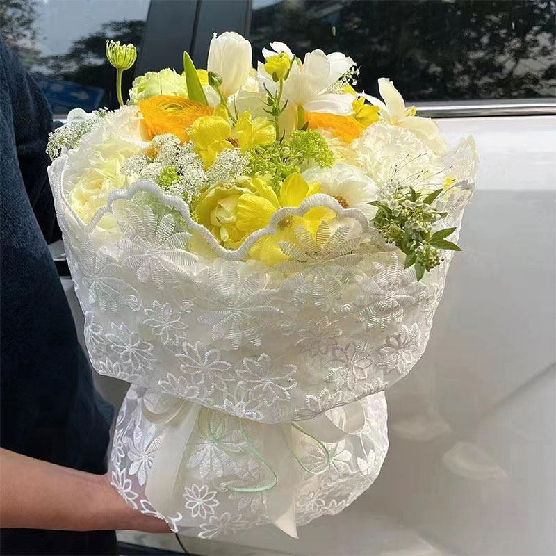 蕾丝刺绣花艺布鲜花花束包装布料复古小香风玫瑰包花纱网diy花艺,淘宝优惠券,粉丝福利购,淘宝优惠卷