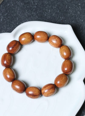 非洲大叶黄花梨枣珠檀木质手串紫油梨小叶紫檀异形手链佛珠子文玩