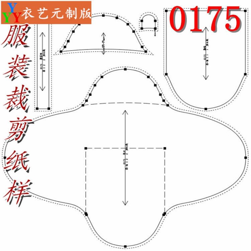 服装裁剪图纸1:1实物样板新款版宝宝加厚秋冬新生婴儿棉包被0175,淘宝优惠券,粉丝福利购,淘宝优惠卷