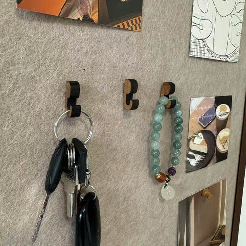 实木挂钩图钉复古木质钉饰品收纳按钉毛毡板软木板图钉10颗/盒 - 图3