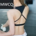 MWCQ ren làm đẹp trở lại chéo vest tập hợp áo ngực thể thao không có vòng thép tập thể dục yoga đồ lót chạy br - Đồ lót thể thao