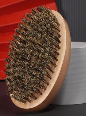 Men Boar Hair Bristle Beard Mustache Brush Military Hard Rou