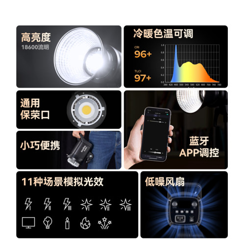 【12期免息】神牛SL60II BI双色温直播补光灯LED直播间SL60IID打光灯60W摄影棚摄影灯常亮灯拍照旗舰款柔光灯 - 图2
