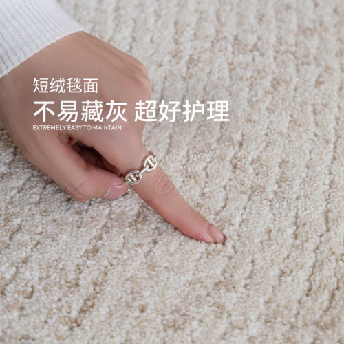 赛波斯年轮无胶圆形地毯复古高级感卧室客厅衣帽间书房椅子床边毯 - 图3