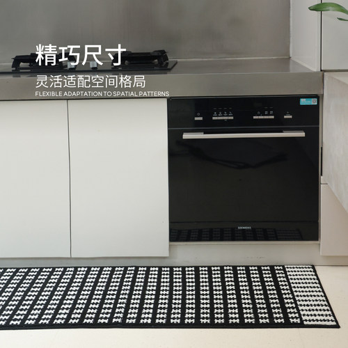 赛波斯厨房地垫高级防滑吸水吸油耐脏可机洗门垫现代简约长条地毯 - 图2