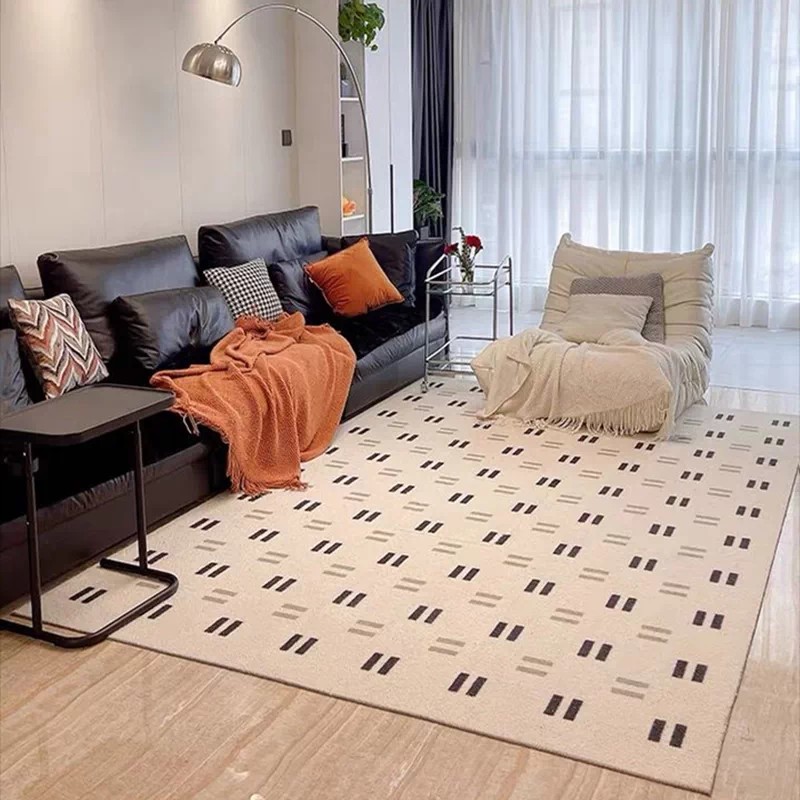 Medieval style geometric lattice loop pile hand washable carpet