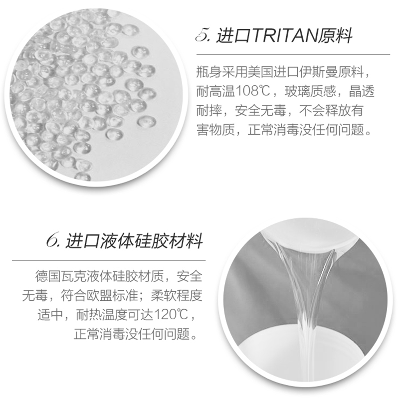 Kearnybo广口径tritan奶瓶仿母乳实感防呛防胀气240ml卡尼宝真品