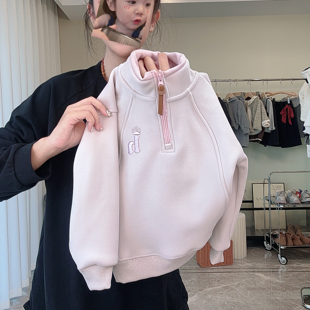 宠粉*女童加绒加厚卫衣简约紫粉色卫衣亲子装2025冬新款205-C26蒽,淘宝优惠券,粉丝福利购,淘宝优惠卷