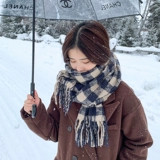 Демисезонный утепленный шарф для школьников, универсальная накидка, изысканный стиль, в корейском стиле, коллекция 2022