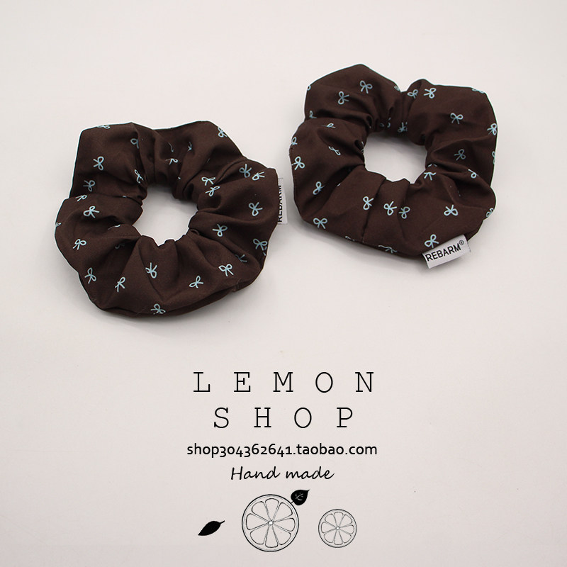 法式复古棕色蝴蝶结大肠发圈女简约扎头发橡皮筋发绳头绳头饰发饰,淘宝优惠券,粉丝福利购,淘宝优惠卷