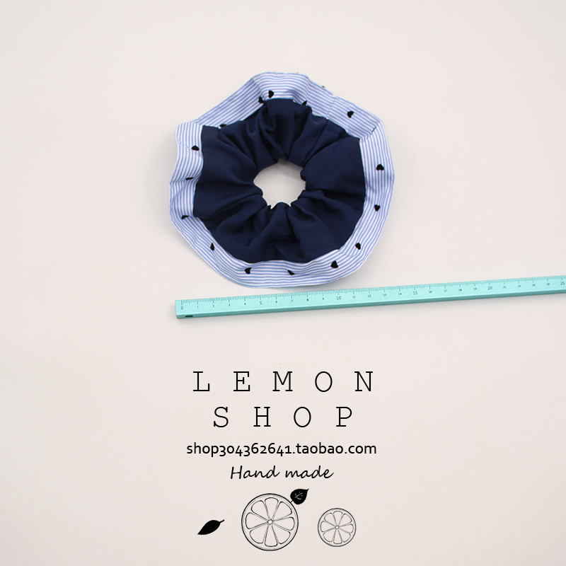 韩版新款ins条纹大肠发圈布艺头绳发绳马尾丸子头学生高级感头饰 - 图3