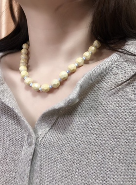 法式项链树脂复古气质