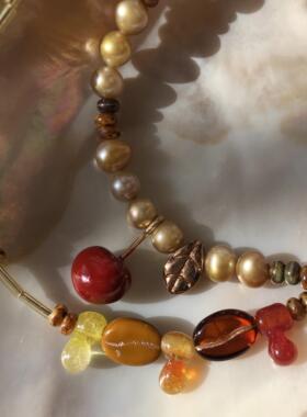 项链原创琉璃秋冬新款串珠