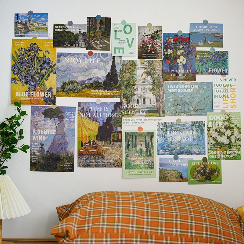 北欧风艺术卡片贴纸卧室墙面装饰海报墙贴宿舍改造贴画拍照道具,淘宝优惠券,粉丝福利购,淘宝优惠卷