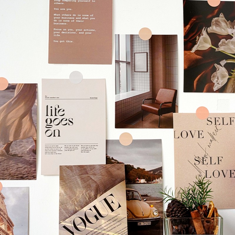 北欧风景生活装饰卡片墙贴ins房间宿舍改造贴纸卧室布置背景贴画,淘宝优惠券,粉丝福利购,淘宝优惠卷