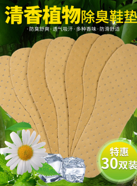 夏天透气汗脚薄款冰凉防臭鞋垫