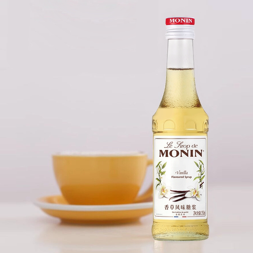 莫林MONIN 香草风味糖浆玻璃瓶装250ml奶茶原料调酒调味糖浆咖啡 - 图0