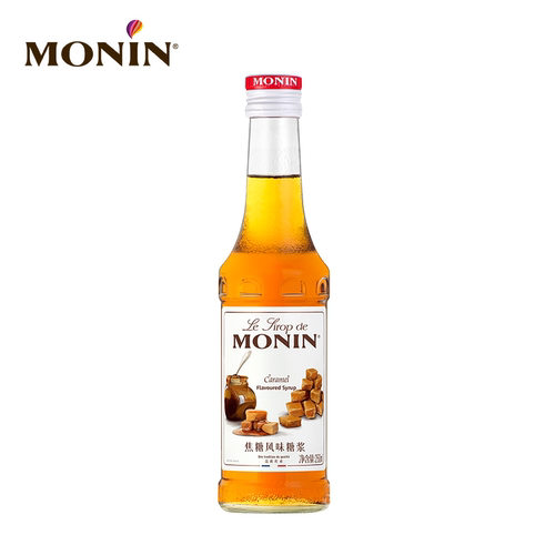 莫林MONIN 焦糖风味糖浆玻璃瓶装250ml奶茶原料调酒调味奶茶咖啡 - 图0