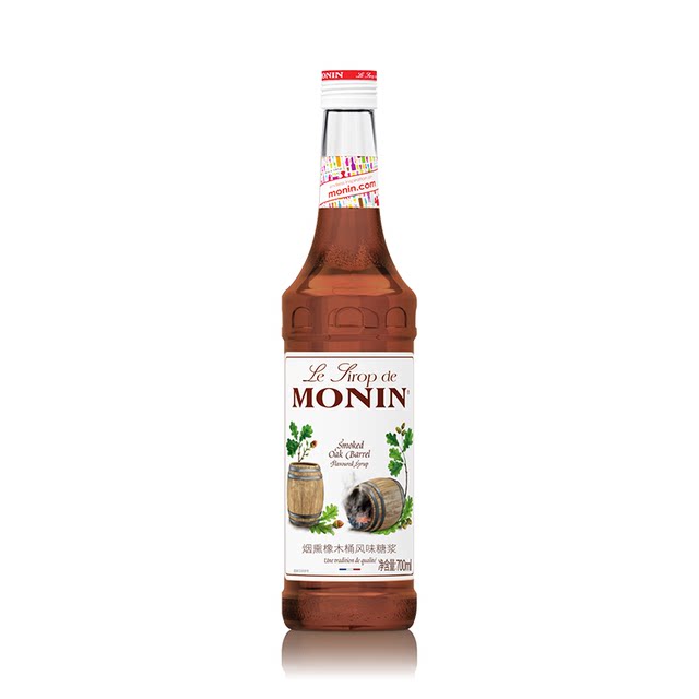 Monin smoked oak barrel flavored syrup
