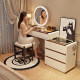 Master bedroom dressing table 2026 new bedroom cupboard integrated storage smart solid wood dressing table high-end bed end