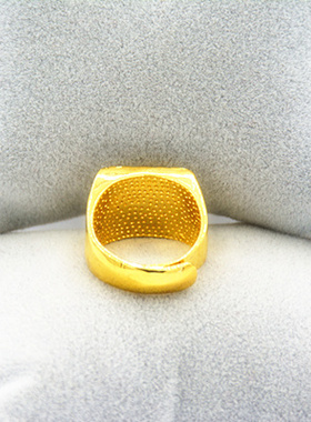 包邮仿真金字福字男戒欧币黄金