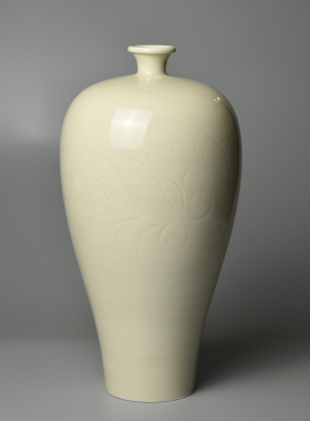 全手工定窑玉壶春瓶桌面居家花器