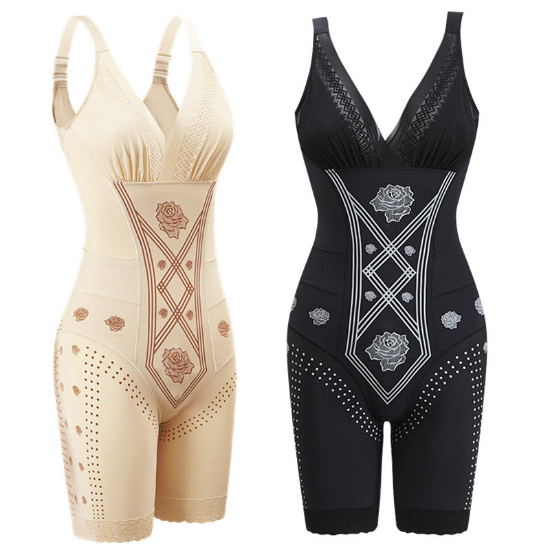 后脱收腹束腰薄无痕燃美体脂塑身衣 康蔓丽塑身连体衣