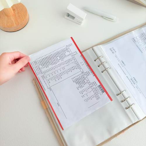 轻便携产检收纳册孕妇怀孕软布可卷A4A5孕检报告单子证件活页收纳 - 图3