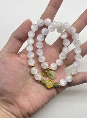 水云母+四叶草+平安扣多圈手串