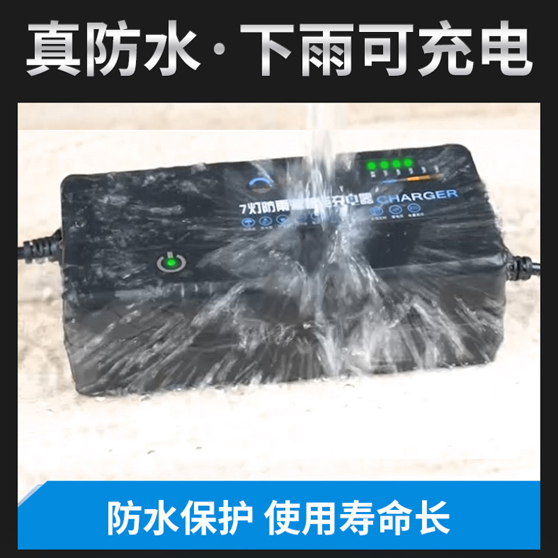 防水自动断电智能电动车电瓶充电器48V12AH60V20A72V爱玛三轮 - 图0