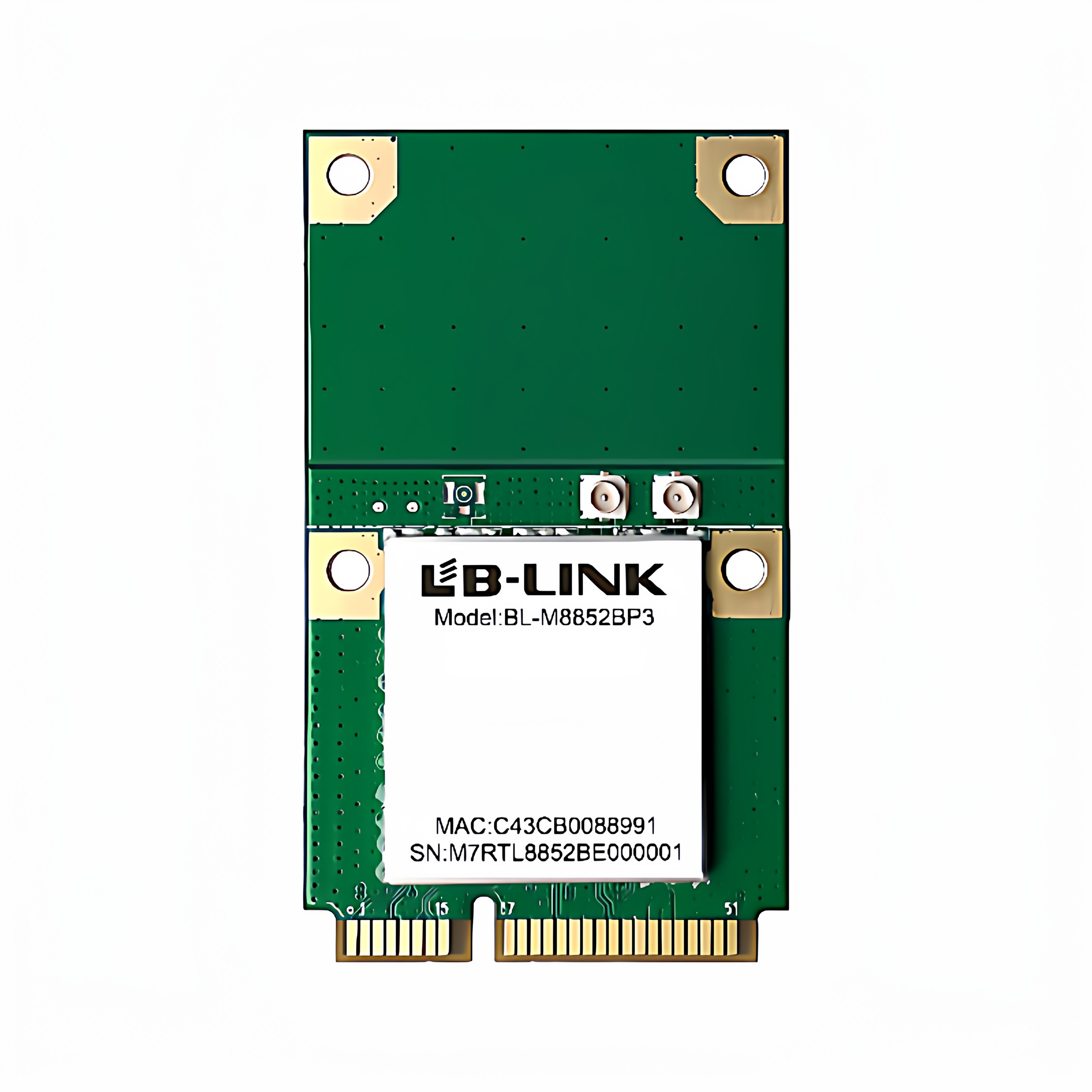 WIFI6模块pcie接口RTL8852BE双频5G笔电内置无线网卡WIFI+BT工控,淘宝优惠券,粉丝福利购,淘宝优惠卷