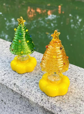 诞树琉璃陶瓷底座桌面