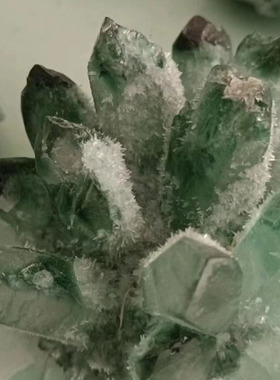 天然小块蓝色水晶簇原石摆件消磁净化风水办公室客厅玄关礼品