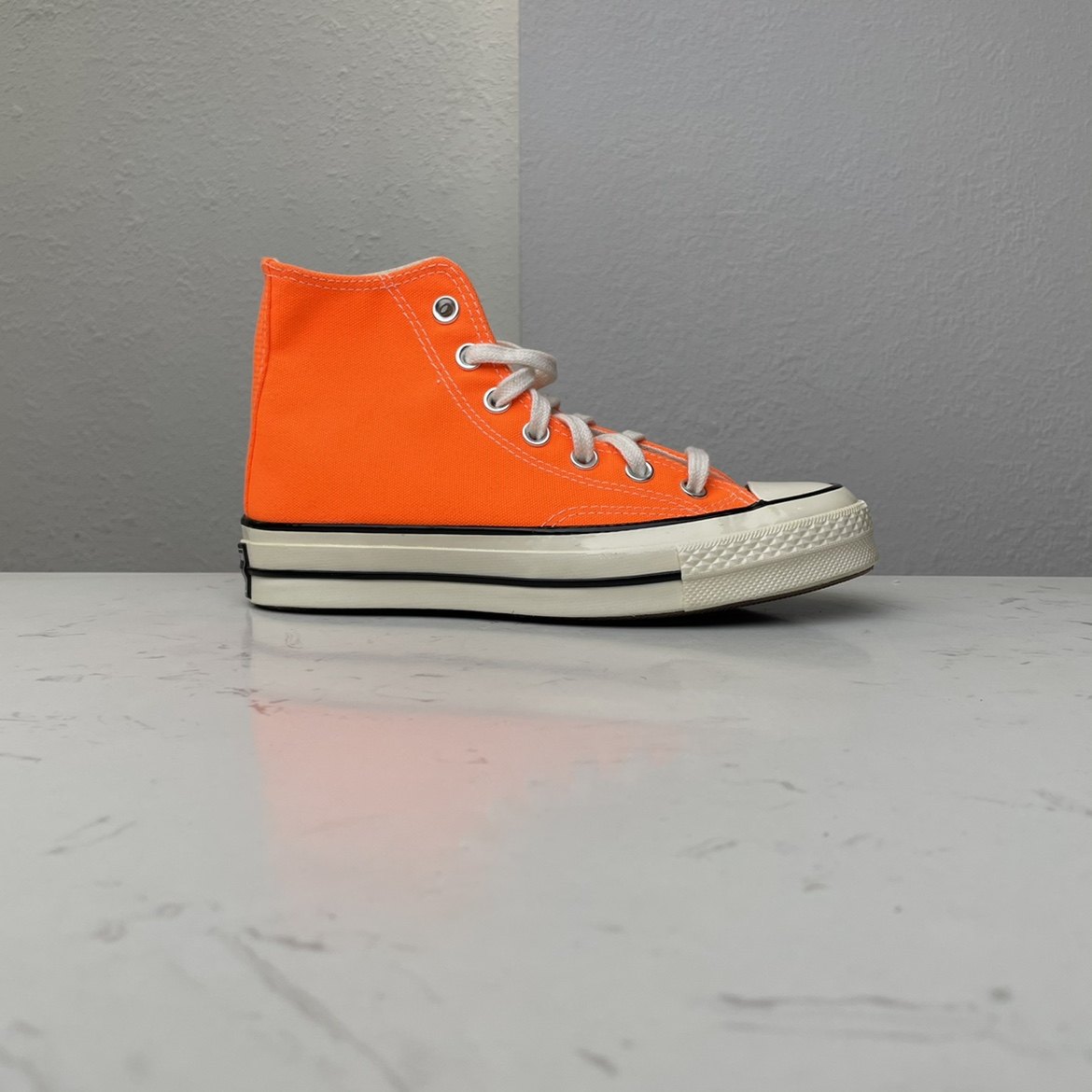 匡威新款1970s经典三星标亮橙色男女高帮休闲透气帆布鞋167700c