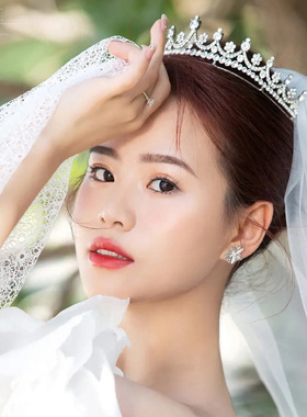 韩式甜美闪钻公主皇冠新娘头饰仙