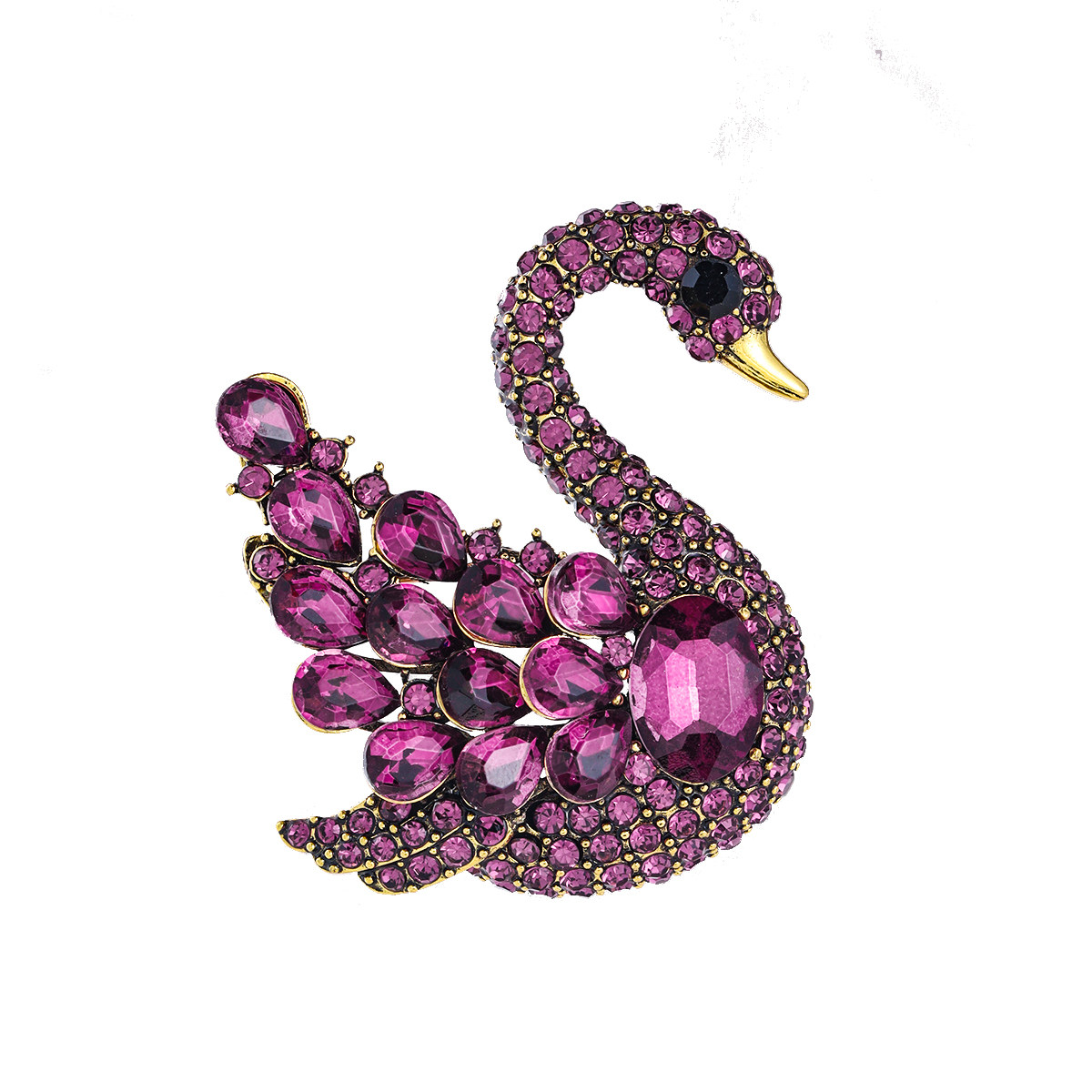 高级感女士西装大衣胸花小众设计感合金镶钻天鹅别针服装配饰胸针,淘宝优惠券,粉丝福利购,淘宝优惠卷