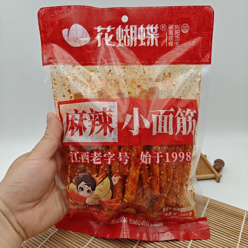 萍乡辣条花蝴蝶麻辣小面筋280g江西特产童年儿时怀旧解馋零食辣都 - 图0