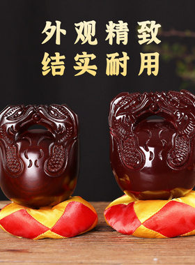 木鱼法器实木一套寺庙家用打击乐器紫檀木大号念经木鱼木雕摆件
