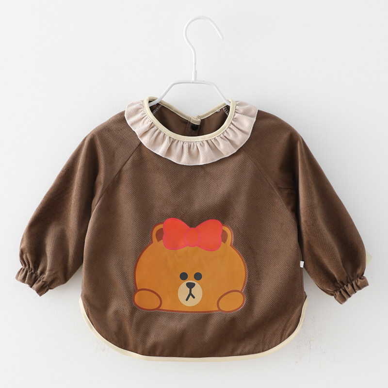 婴儿可爱防水反穿衣儿童吃饭长袖秋冬罩衣宝宝防脏围裙新款围兜,淘宝优惠券,粉丝福利购,淘宝优惠卷