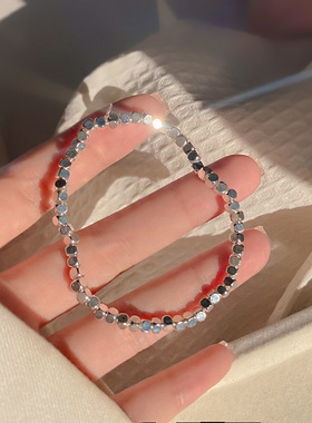 碎银几两手链女2026年新款个性百搭时尚手饰品冷淡风网红简约手环