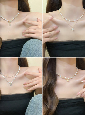 ins风珍珠项链女轻奢小众高级感锁骨链2026新款网红气质百搭颈链