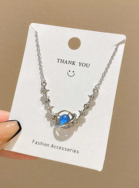 蓝色星球手链女ins小众设计感高级轻奢精致2022年新款闺蜜手镯