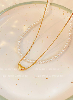 双层珍珠项链女2026年夏季新款爆款轻奢小众高级感锁骨链颈链项饰