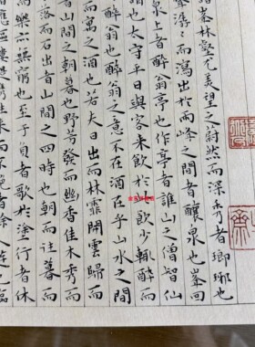 王宠小楷醉翁亭记高清复制