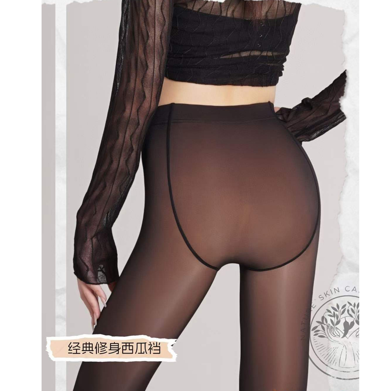 红辣椒黑透肤光腿神器春秋假透肉打底连裤袜防勾丝黑丝袜女 - 图1