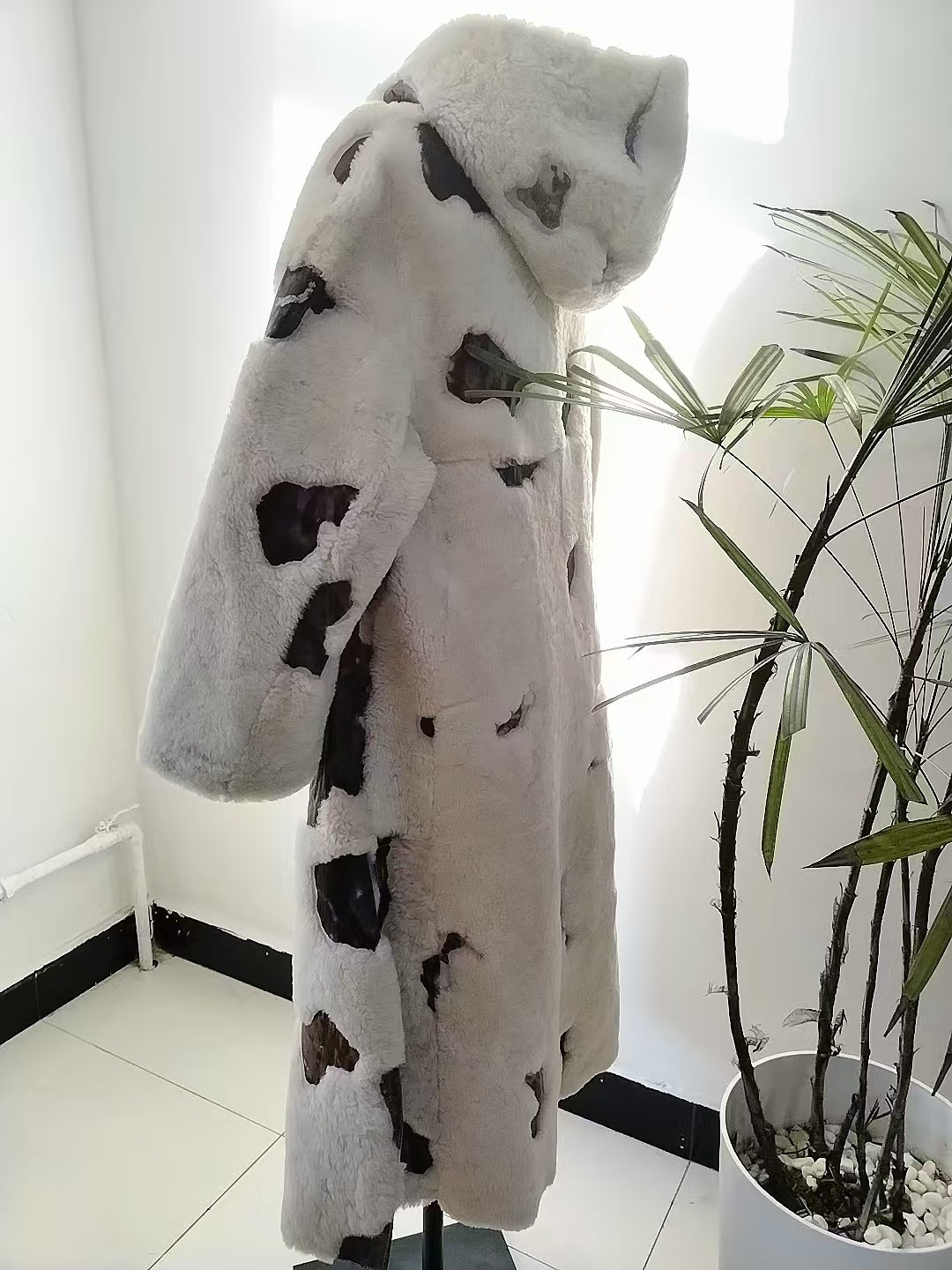 羊毛羊剪绒皮毛一体獭兔毛马甲貂皮大衣女龙猫皮草白色冬长款外套,淘宝优惠券,粉丝福利购,淘宝优惠卷